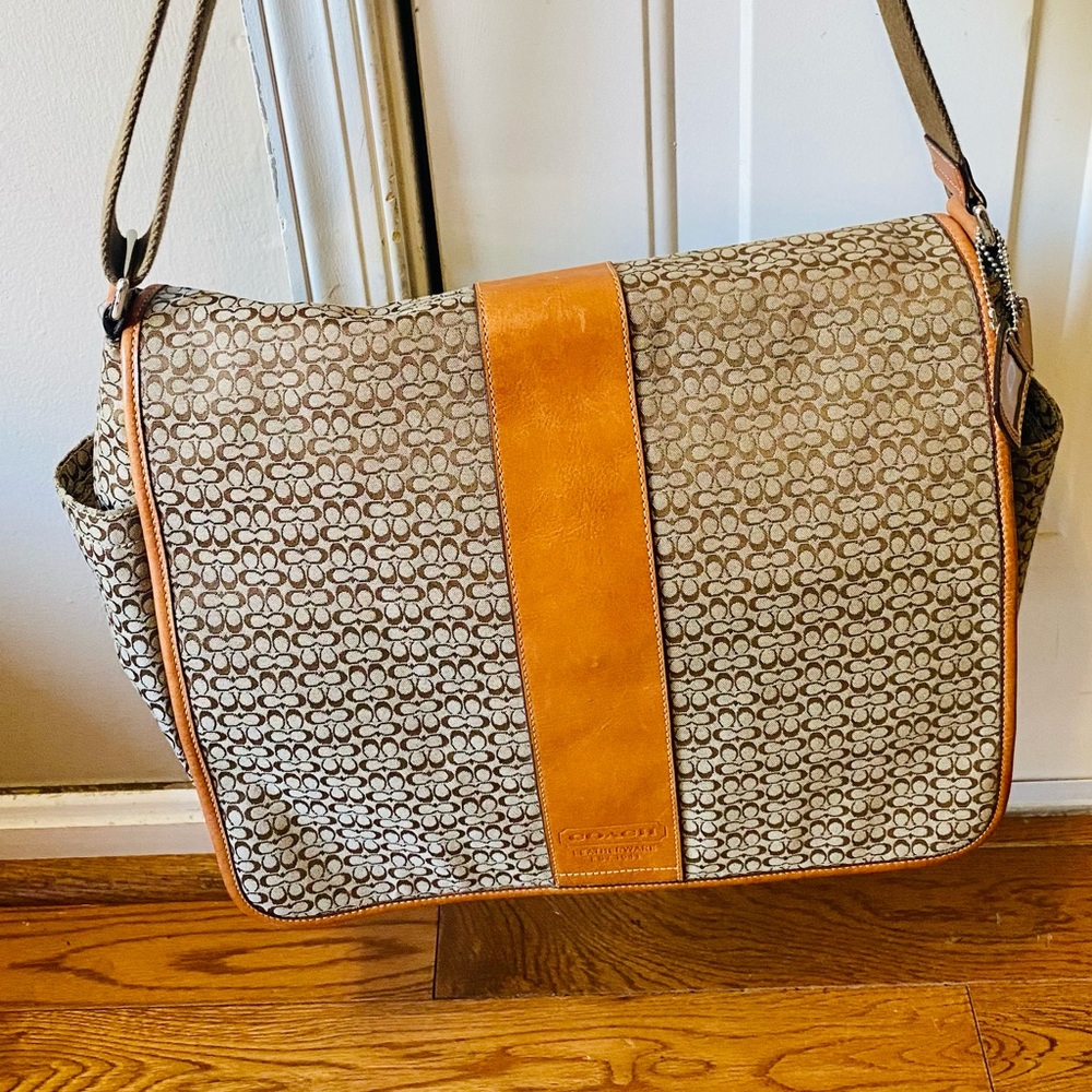 Authentic Coach messenger style diaper bag